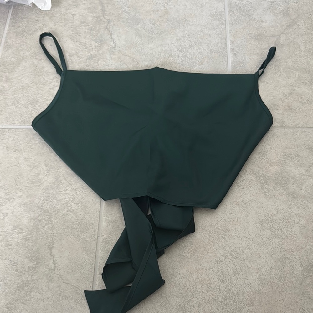 Dark Green Strappy Top